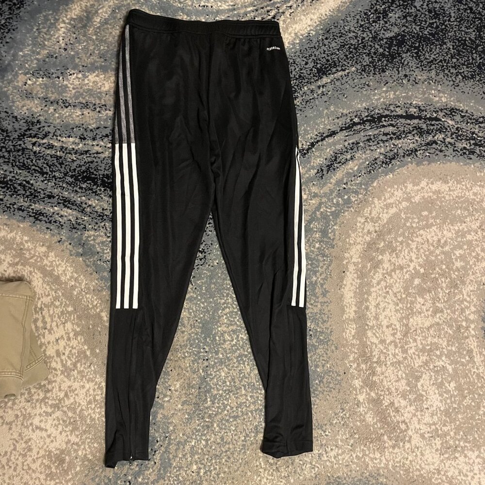 NWT Adidas Track Pants Black Medium Y2K Streetwear Blokecore 3-Stripe Joggers - Picture 7 of 7